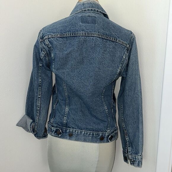 Vintage Levi Strauss Jean denim trucker jacket 32 small s - Picture 3 of 6
